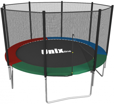 Батут Unix line Simple с внешней сеткой 6 футов - 182 см (цветной) (TRSI6OUTC) - 2